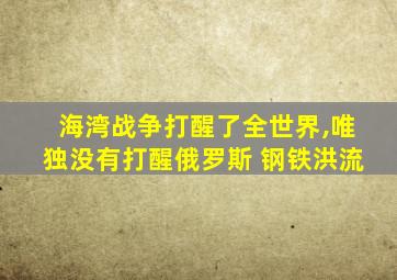 海湾战争打醒了全世界,唯独没有打醒俄罗斯 钢铁洪流